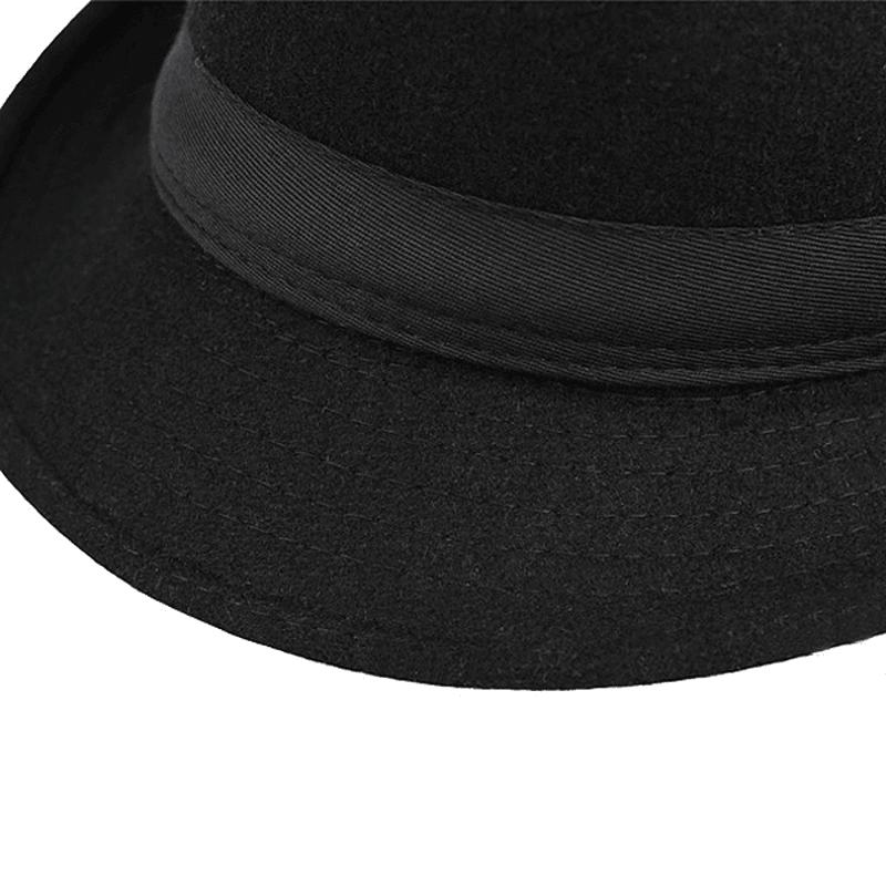 CZapka Jazzowa Unisex Vintage Wełniane Wiadro Trilby Brim Fedora Kapelusz Panama