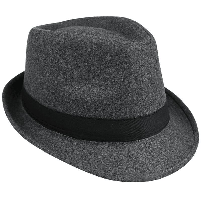 CZapka Jazzowa Unisex Vintage Wełniane Wiadro Trilby Brim Fedora Kapelusz Panama