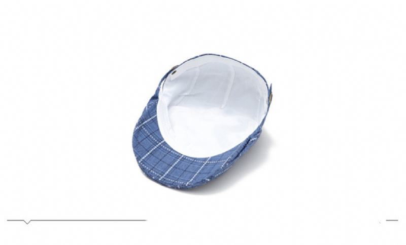 CZapka Z Daszkiem Forward Cap Plaid Baseball Cap Visor Beret Sun Hat