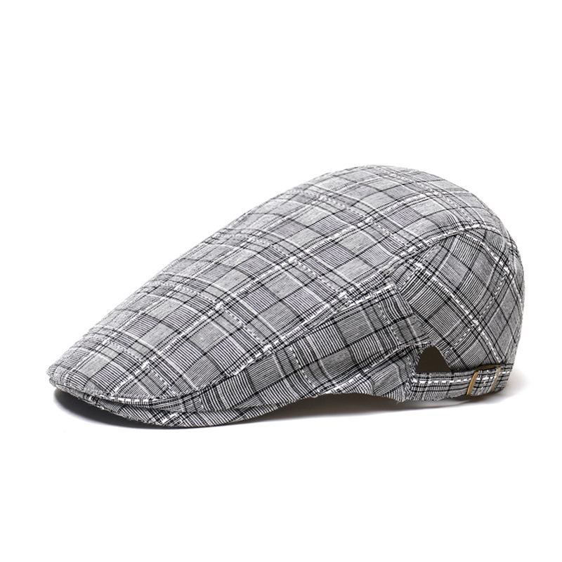 CZapka Z Daszkiem Forward Cap Plaid Baseball Cap Visor Beret Sun Hat