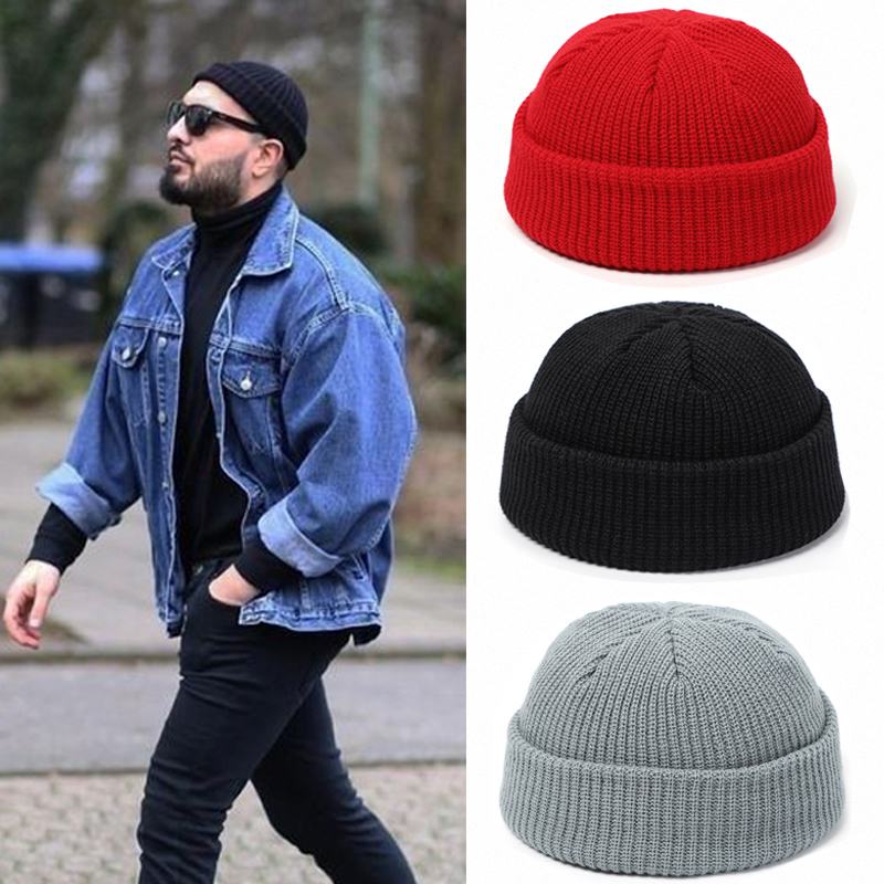 CZapki Z Dzianiny Dla Kobiet Skullcap Męskie Beanie Hat Winter Retro