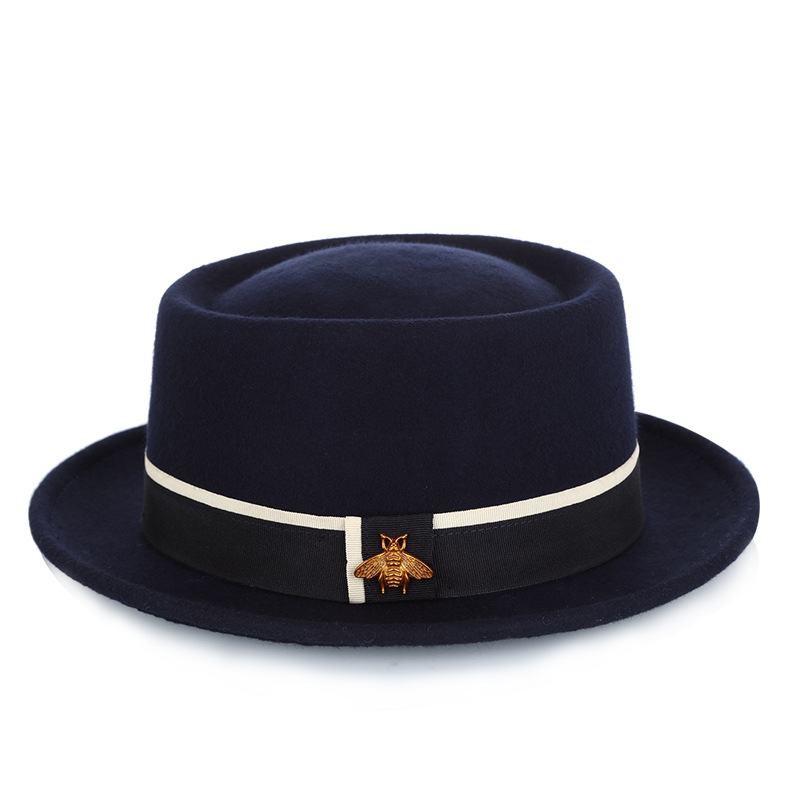 Damska CZysta Wełna Moda Damska Little Bee Accessories Top Hat