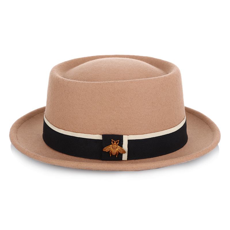 Damska CZysta Wełna Moda Damska Little Bee Accessories Top Hat
