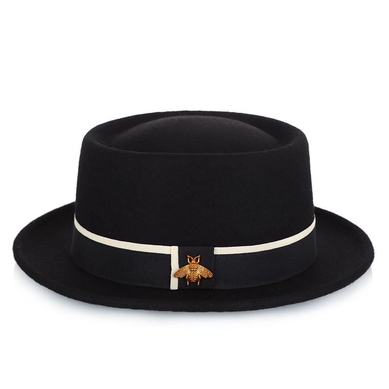 Damska CZysta Wełna Moda Damska Little Bee Accessories Top Hat