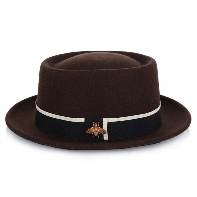 Damska CZysta Wełna Moda Damska Little Bee Accessories Top Hat