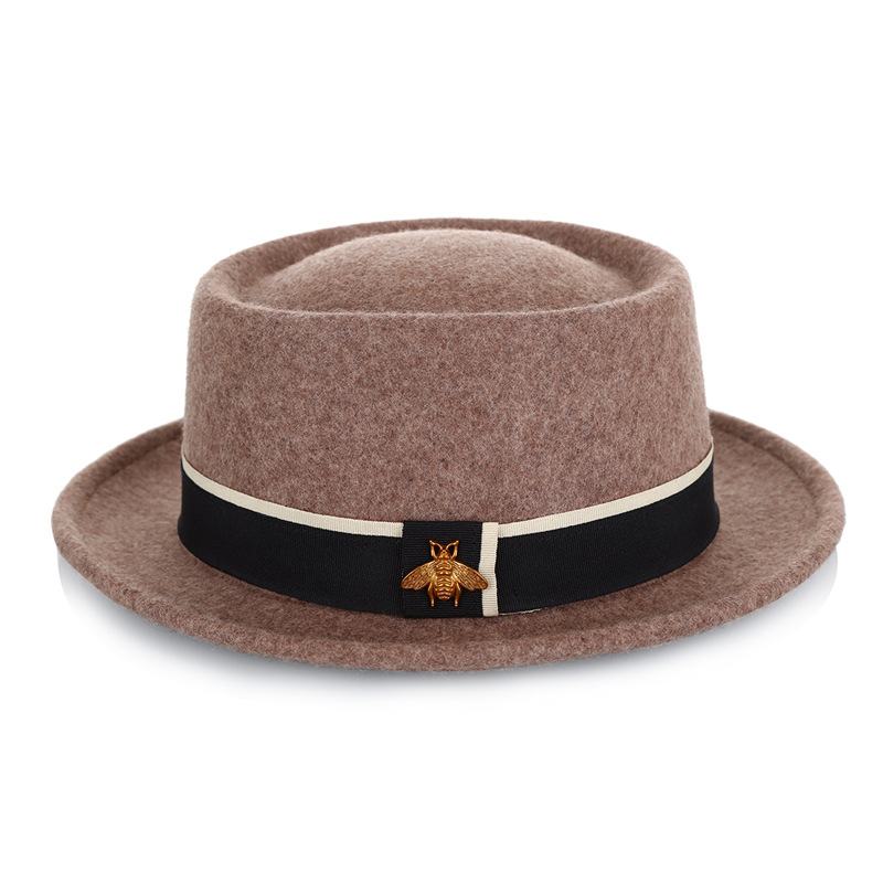 Damska CZysta Wełna Moda Damska Little Bee Accessories Top Hat