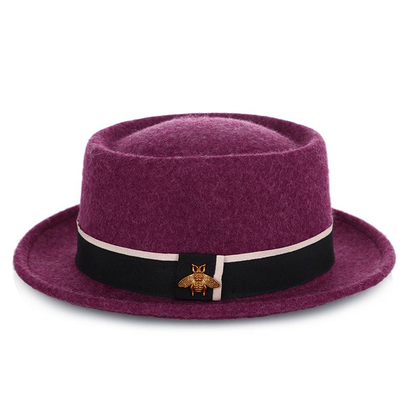 Damska CZysta Wełna Moda Damska Little Bee Accessories Top Hat