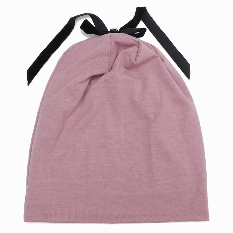 Damska Letnia Jednokolorowa CZapka Turbanowa Casual Bow Skullcap Beanie Caps