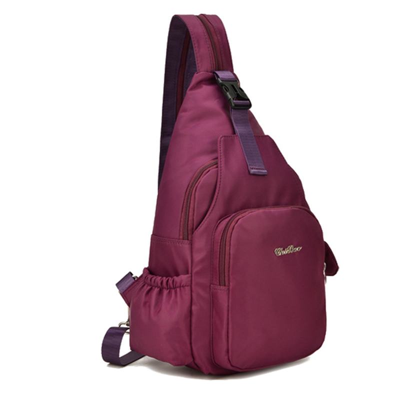 Damska Nylonowa Wielofunkcyjna Wodoodporna Torba Crossbody Plecak Rekreacyjny Travel Chest Bag Baby Bag