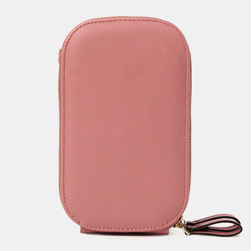 Damska Owalna Jednokolorowa Torba Na Telefon Na Co Dzień Torby Crossbody Torba Na Ramię Kopertówki