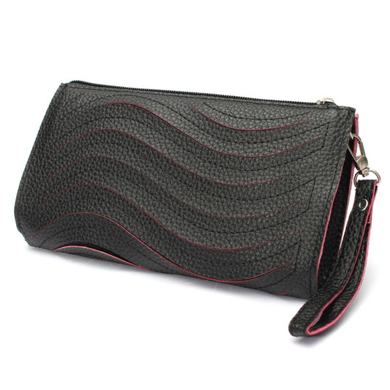 Damska Torebka Pu Wave Single Shoulder Cross Body Bag Wrist Clutch Wallet