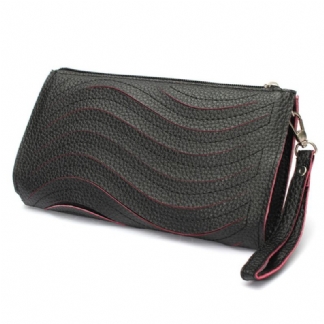 Damska Torebka Pu Wave Single Shoulder Cross Body Bag Wrist Clutch Wallet