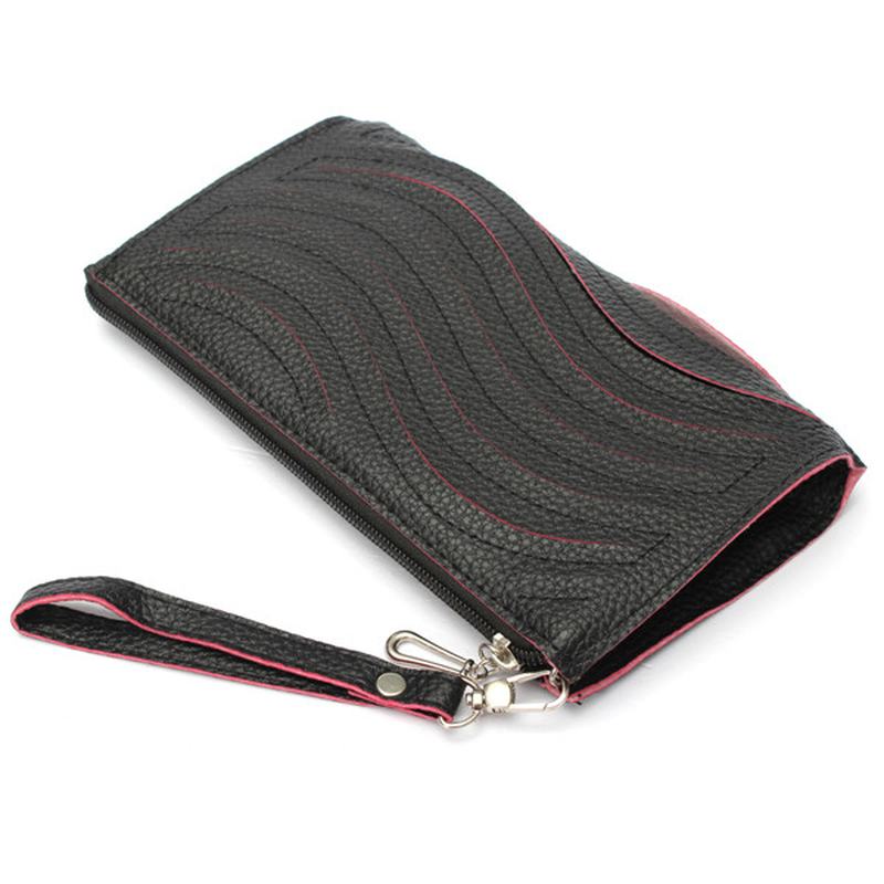 Damska Torebka Pu Wave Single Shoulder Cross Body Bag Wrist Clutch Wallet
