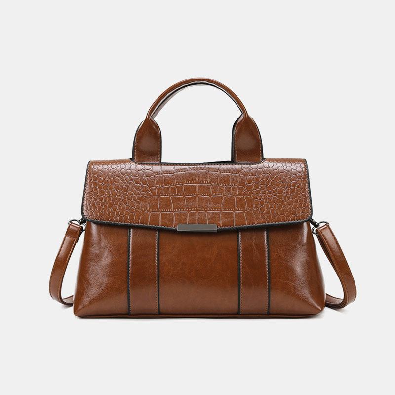 Damska Torebka Ze Sztucznej Skóry Retro Vintage Moda Multi-carry Torebka Tote Torba Przez Ramię