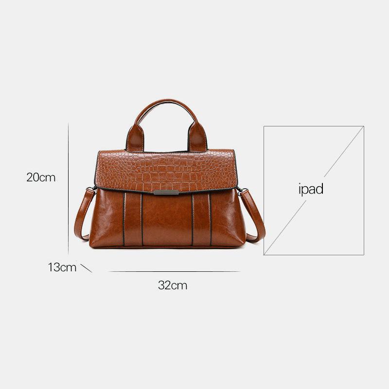 Damska Torebka Ze Sztucznej Skóry Retro Vintage Moda Multi-carry Torebka Tote Torba Przez Ramię