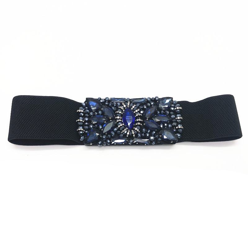 Damski Kolorowy Inkrustowany Diamentowy Pierścionek Crystal Rhinestone Belt