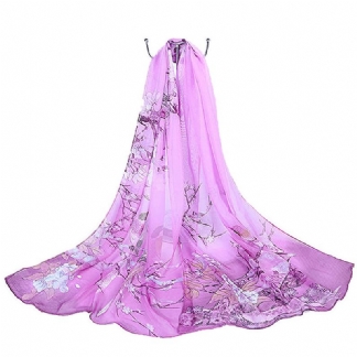 Damski Szyfonowy Szalik Plażowy Szal Oversize Outdoor Sunscreen Scarves
