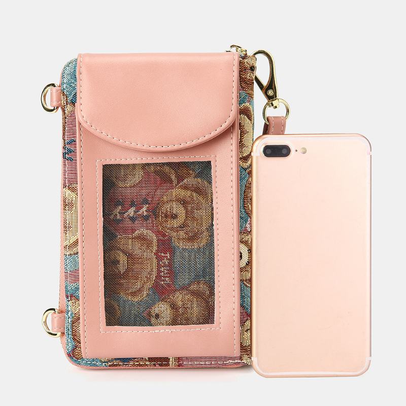 Damskie Bear Pattern 12 Miejsc Na Karty Portmonetka Na Telefon Torba Crossbody Torba Na Sprzęgło