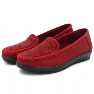 Damskie Casual Flat Slip On Soft Shoes W Suede