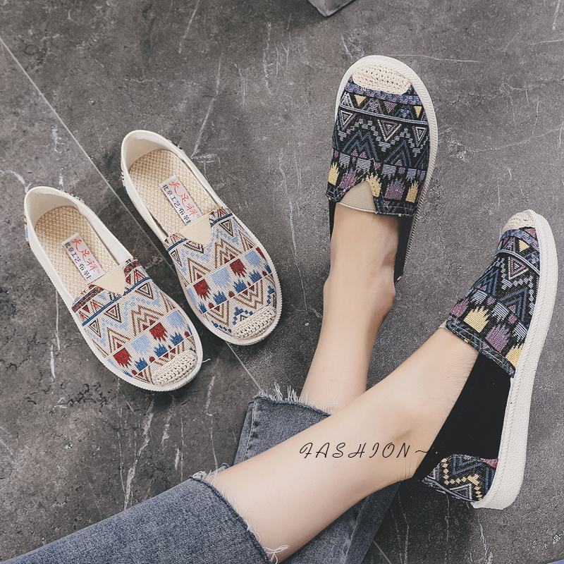 Damskie Casual Soft Patchwork Round Toe Fisherman Shoes