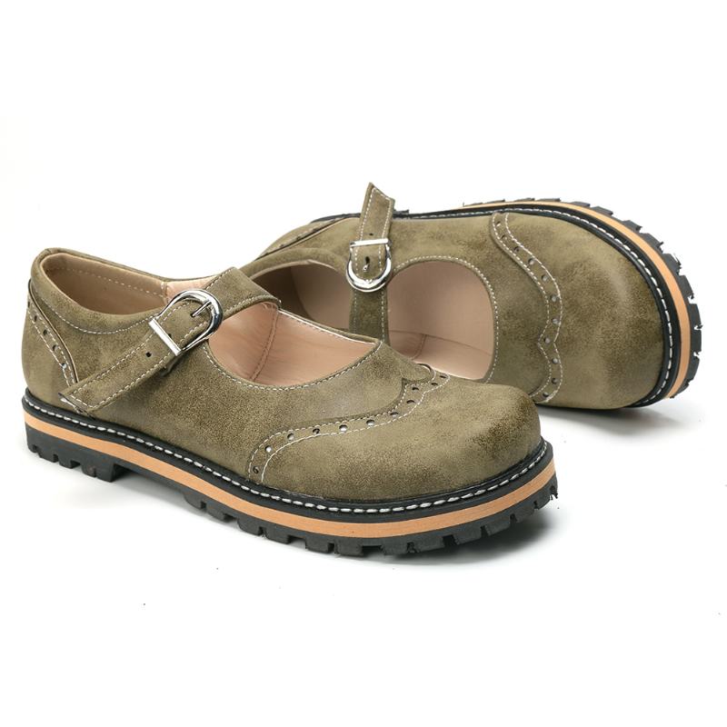 Damskie Duże Rozmiary Antypoślizgowe Okrągłe Toe Casual Spring Flats Loafers