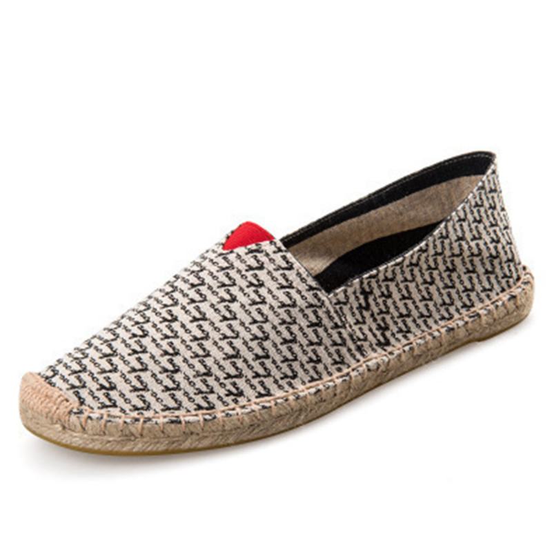 Damskie Duże Rozmiary Jednokolorowe Wsuwane Espadryle Płaskie Buty Rybaka
