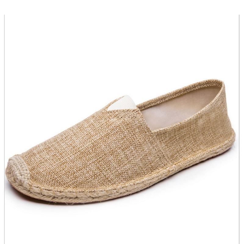 Damskie Duże Rozmiary Jednokolorowe Wsuwane Espadryle Płaskie Buty Rybaka