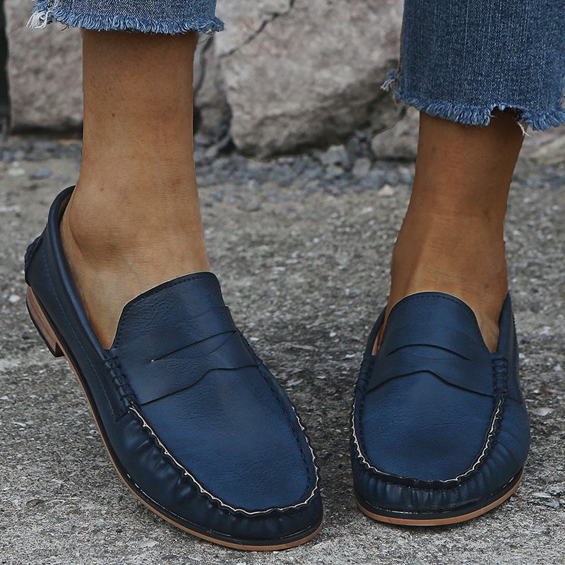 Damskie Duże Rozmiary Soild Slip On Casual Flat Loafers