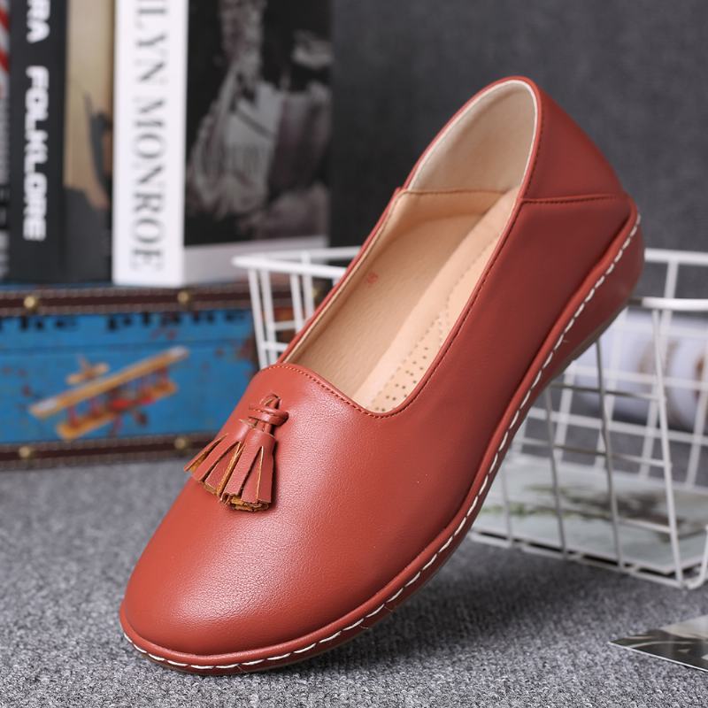 Damskie Frędzle W Jednolitym Kolorze Casual Casal Flats