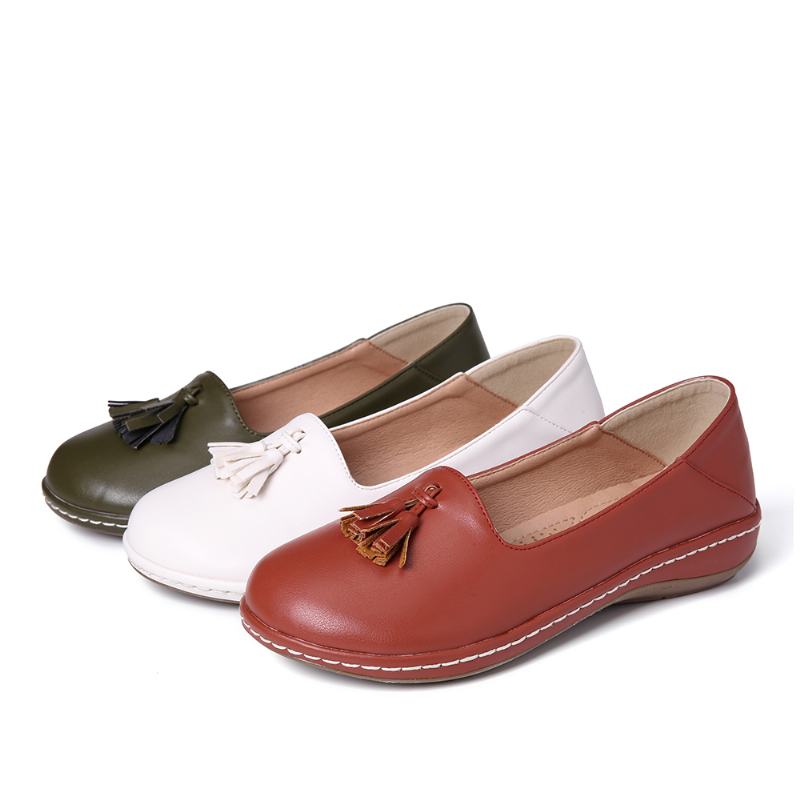 Damskie Frędzle W Jednolitym Kolorze Casual Casal Flats