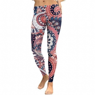 Damskie Legginsy Aztec Round Ombre Digital Drukowanie Pants