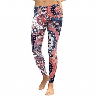 Damskie Legginsy Aztec Round Ombre Digital Drukowanie Pants