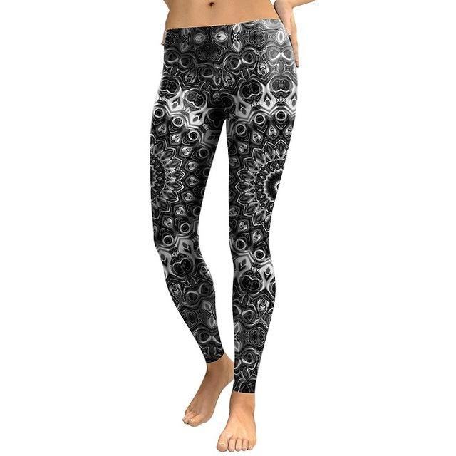 Damskie Legginsy Z Nadrukiem Cyfrowym Mandala Flower