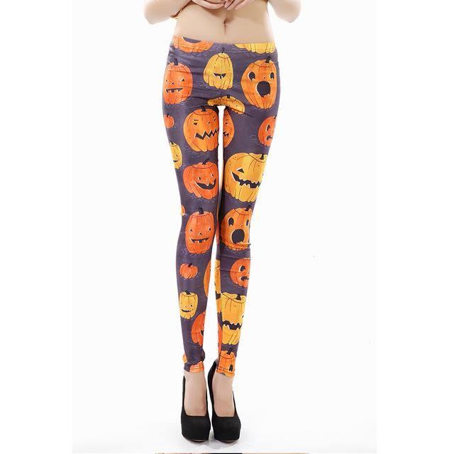 Damskie Legginsy Z Nadrukiem Jack-o-lantern