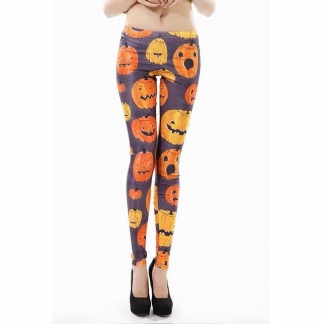 Damskie Legginsy Z Nadrukiem Jack-o-lantern