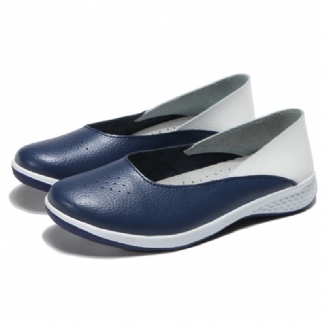 Damskie Luźne Miękkie Szwy Slip On Flat Loafers