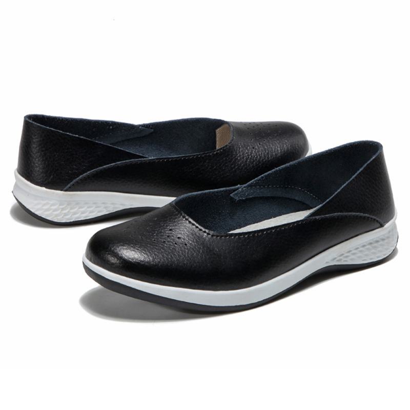 Damskie Luźne Miękkie Szwy Slip On Flat Loafers