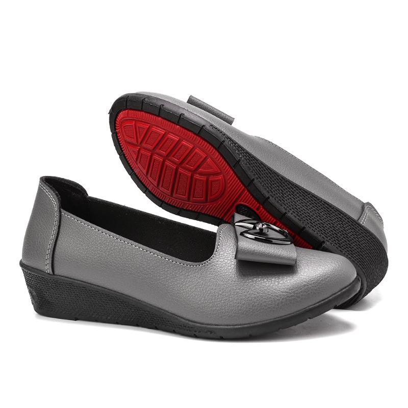 Damskie Metal Decor Sole Shallow Casual Slip On Loafers