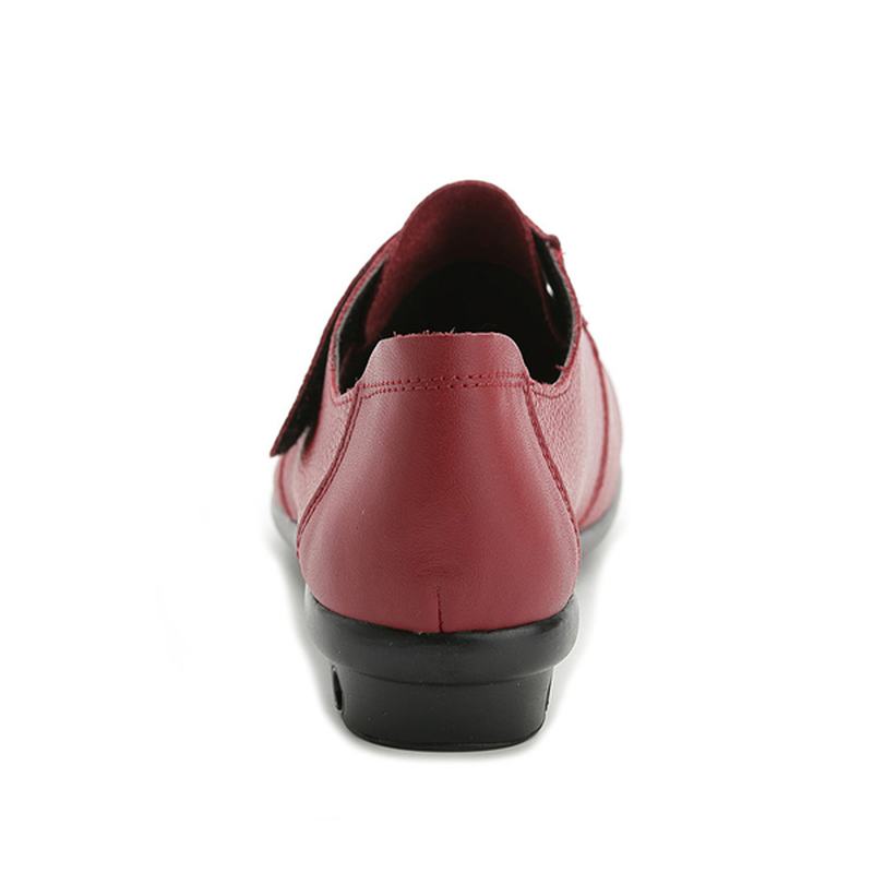 Damskie Miękkie Skórzane Wsuwane Płaskie Buty Magic Stick Pure Color Flat Loafers
