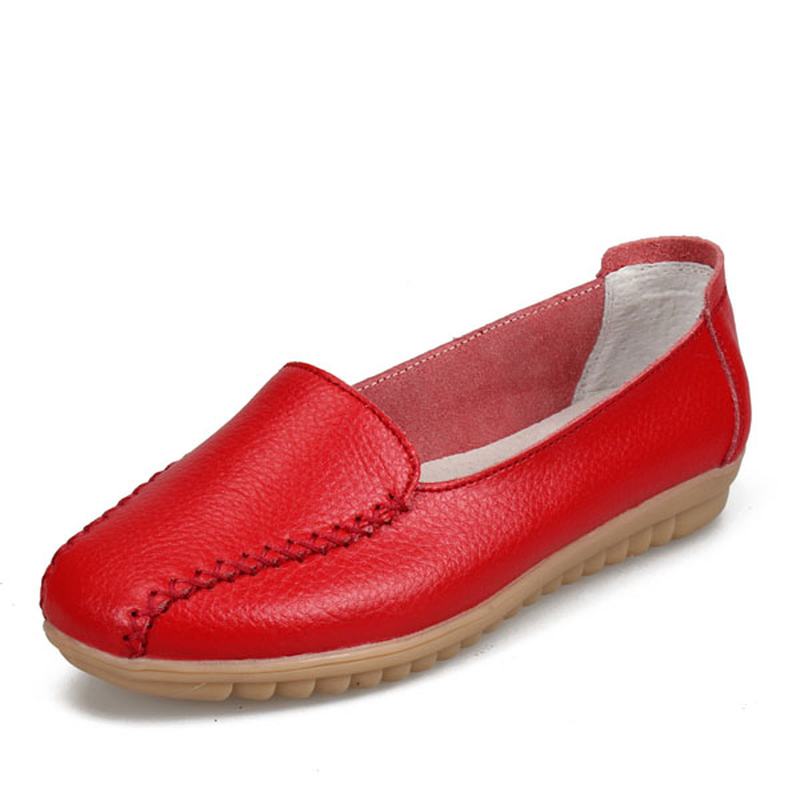 Damskie Mokasyny Buty Na Co Dzień Outdoor Slip On Leather Flats