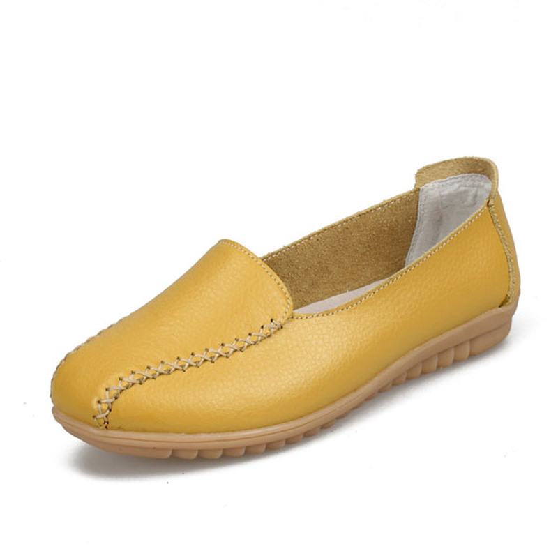 Damskie Mokasyny Buty Na Co Dzień Outdoor Slip On Leather Flats