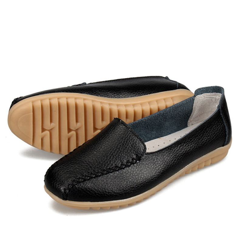 Damskie Mokasyny Buty Na Co Dzień Outdoor Slip On Leather Flats