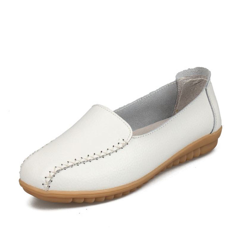 Damskie Mokasyny Buty Na Co Dzień Outdoor Slip On Leather Flats