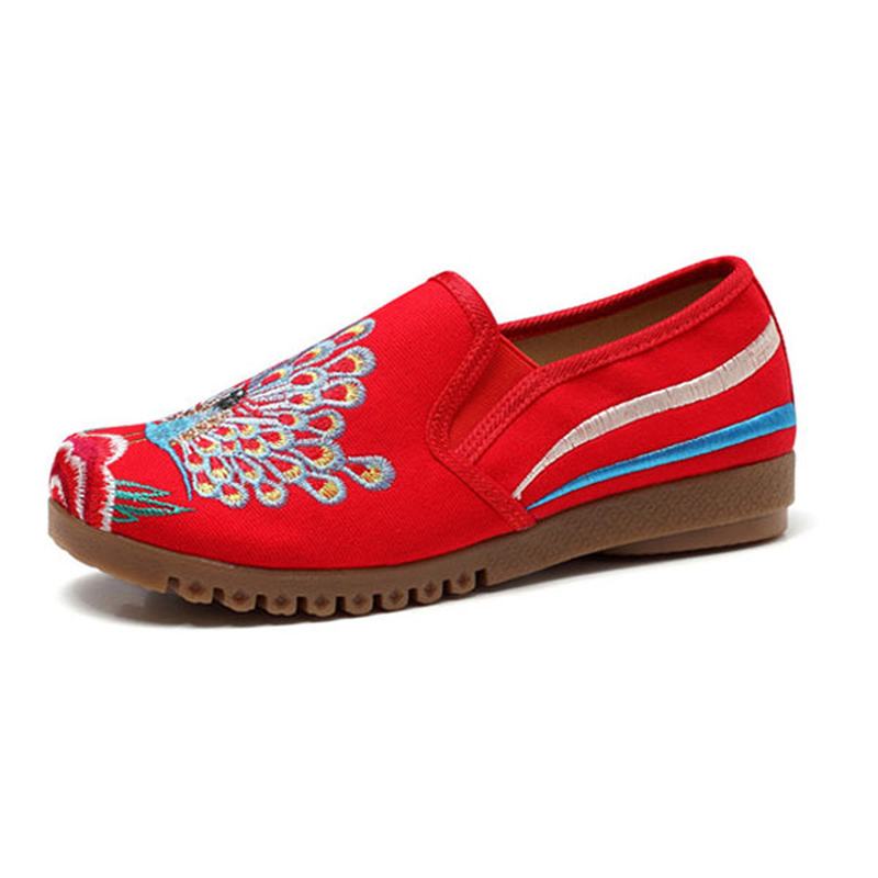 Damskie Mokasyny Flower Slip On Flat Casual Shoes