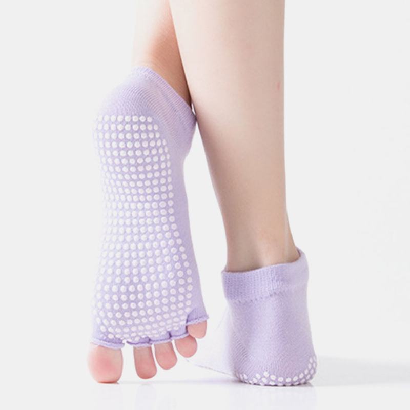 Damskie Oddychające Antypoślizgowe Dozujące Skarpetki Do Jogi Z Odkrytymi Palcami Fitness Pilates Dance Socks