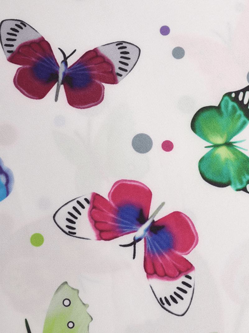 Damskie Party Bohemian Butterfly Polka Dot Patchwork Kieszenie Midi Dress