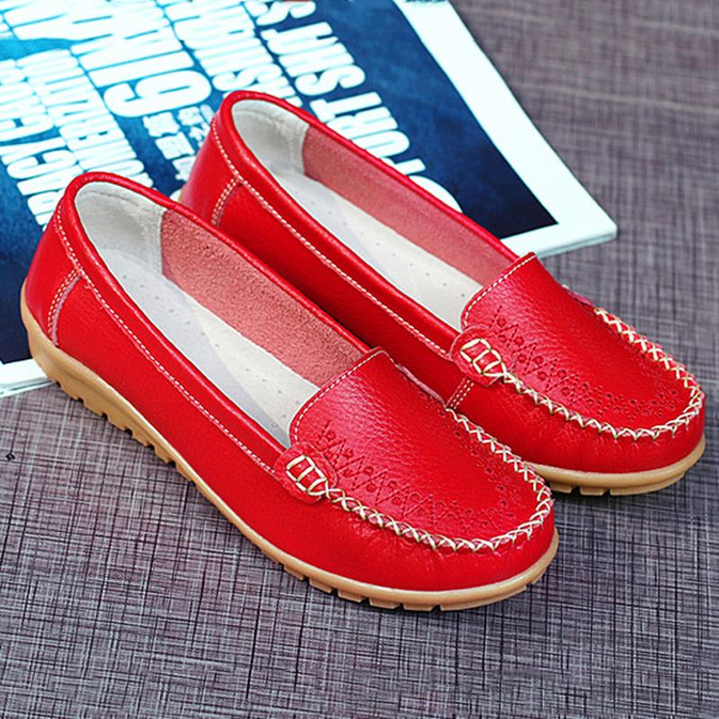 Damskie Płaskie Buty Casual Slip On Outdoor Loafers