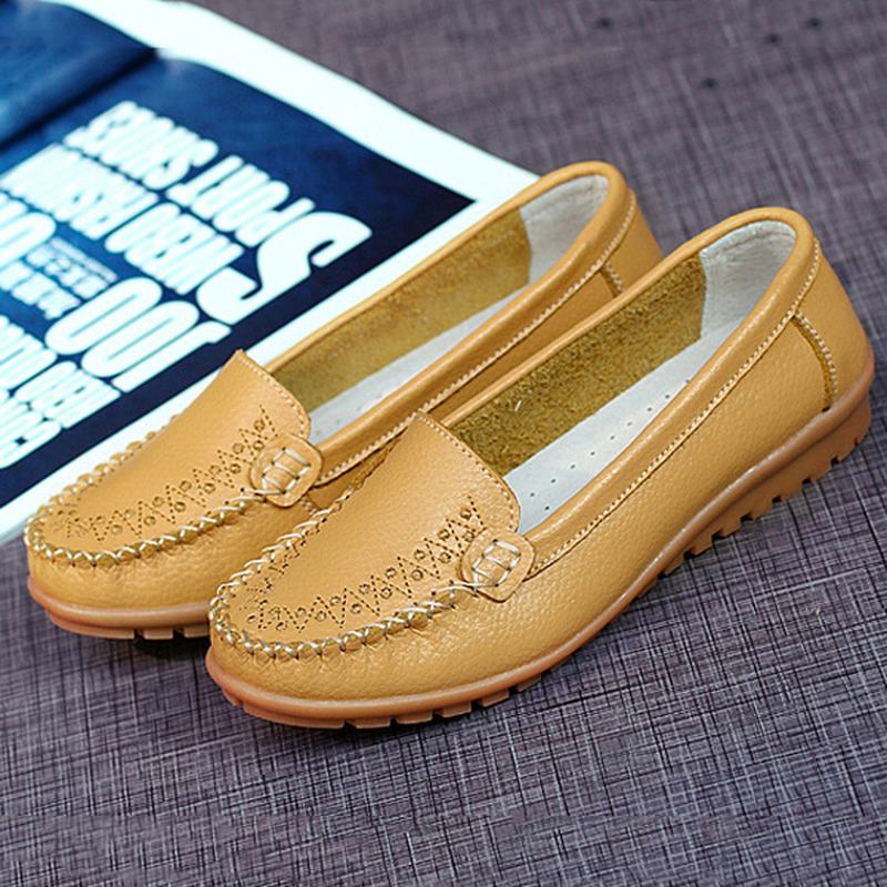 Damskie Płaskie Buty Casual Slip On Outdoor Loafers