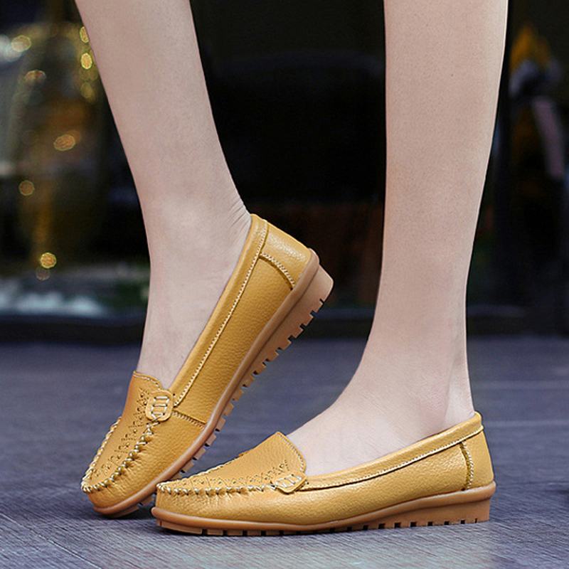 Damskie Płaskie Buty Casual Slip On Outdoor Loafers