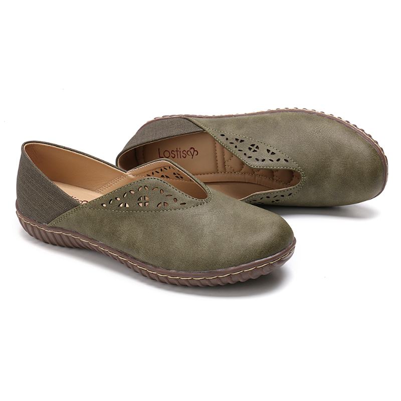 Damskie Szwy Antypoślizgowe Casual Slip On Flats